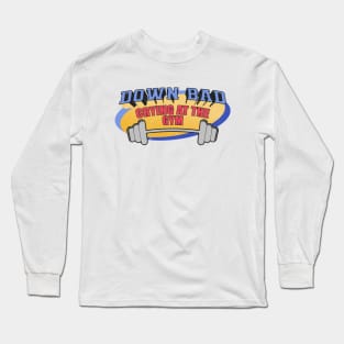 Down Bad Crying At The Gym // Retro Long Sleeve T-Shirt